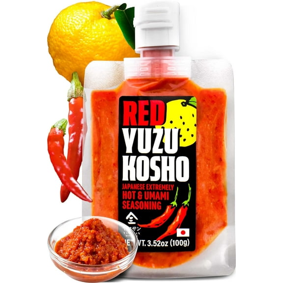 Yamasan Yuzu Kosho Japanese Spicy Red Pepper Paste, Umami Seasoning, 3.52oz