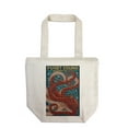 thumbnail image 1 of Puget Sound, Washington, Octopus Mosaic (100% Cotton Canvas Reusable Tote Bag), 1 of 3