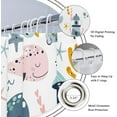 thumbnail image 4 of Kids Shower Curtain for Bathroom Decor 72Wx72H Whale Fish Baby Cartoon Ocean Animals Underwater Sea Boys Girls Child Pink Cute Art Printed Fabric Polyester Waterproof 12 Pack Plastic Hooks, 4 of 6