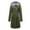 Army Green, variant on Vedolay Womens Rain Coats Autumn Solid Color Pocket Hooded Windbreaker Black,L