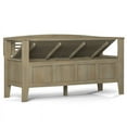 thumbnail image 2 of Simpli Home Adams Banc d'Entrée Contemporain en Bois 48 Pouces Gris, 2 of 7