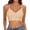 Beige, variant on Women Padded Non Wired T Shirt Bra Bralette Pull On Crossback Comfortable Soft Bustier, Black