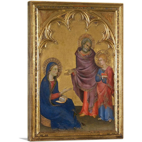 ARTCANVAS Christ Discovered In The Temple Canvas Art Print by Simone Martini - Size: 26" x 18" (0.75" Deep)