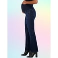 thumbnail image 3 of Savi Parker Women's Maternity Bootcut Jeans with Pockets – Pregnancy Must Haves Maternity Jeans Over The Belly - 32.5" Inseam (L, Zoe Wash), 3 of 6