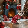 thumbnail image 2 of Dog Christmas Pajamas Puppy_Onesies Small Dogs Soft Warm Pet Clothescat Apparel Comfy Pet Clothes Outfit Doggie Bodysuit Christmas Gifts for Pets(#H03,L), 2 of 6