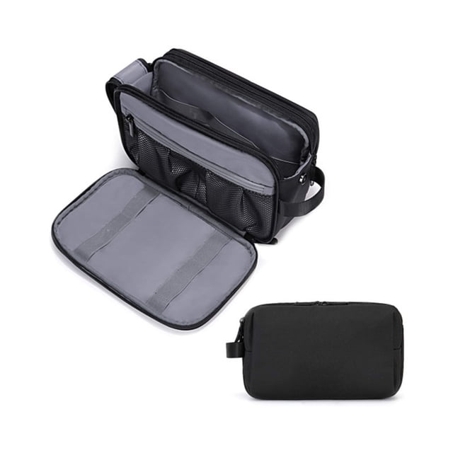 1 neceser para hombre, neceser de viaje, neceser de cosméticos, color negro