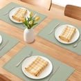thumbnail image 2 of REGALWOVEN Farmhouse Placemats Set of 4 Cotton Linen Placemats for Dining Table Decor Indoor Outdoor Washable Kitchen Table Mat Wipe Clean Gray 17.7x13inch, 2 of 6