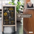 thumbnail image 4 of Ilyapa Wooden A-Frame Sign with Eraser & Chalk - 40 x 20 Inches Magnetic Sidewalk Chalkboard – Grey Menu Display for Restaurant, Business or Wedding, 4 of 7