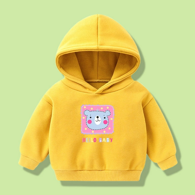 Boys Sweatshirts Fall Toddler Kids Hoodies Cute Cartoon Bear Print