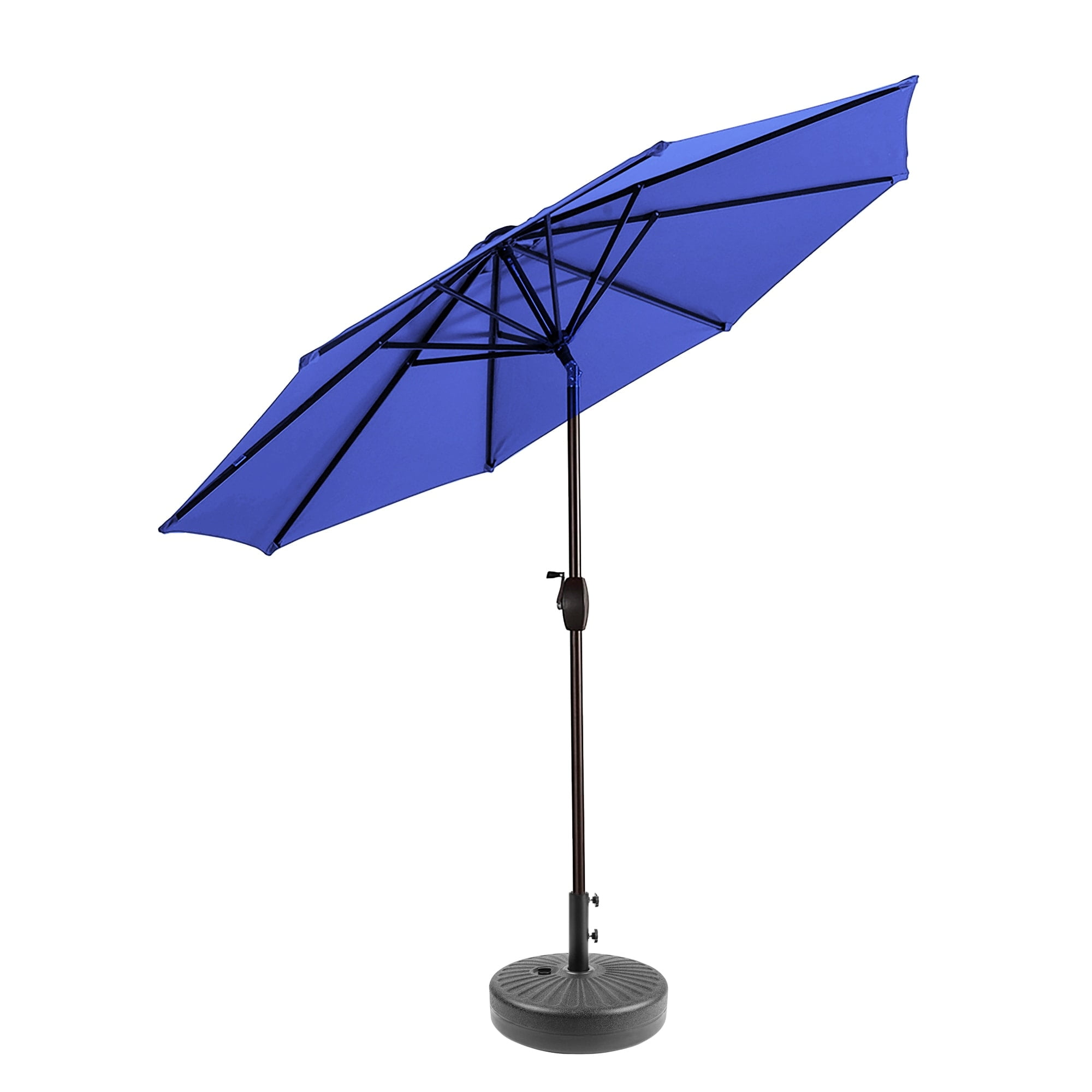 Polytrends Holme 9-foot Patio Umbrella and Base Stand Royal Blue