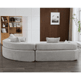 thumbnail image 2 of Modern Modular 3 Piece Couch Free Combination with Semicircular Modular Sofa, 4 Seater Curved Sofa with Upholstered for Living Room, Grey, 2 of 9