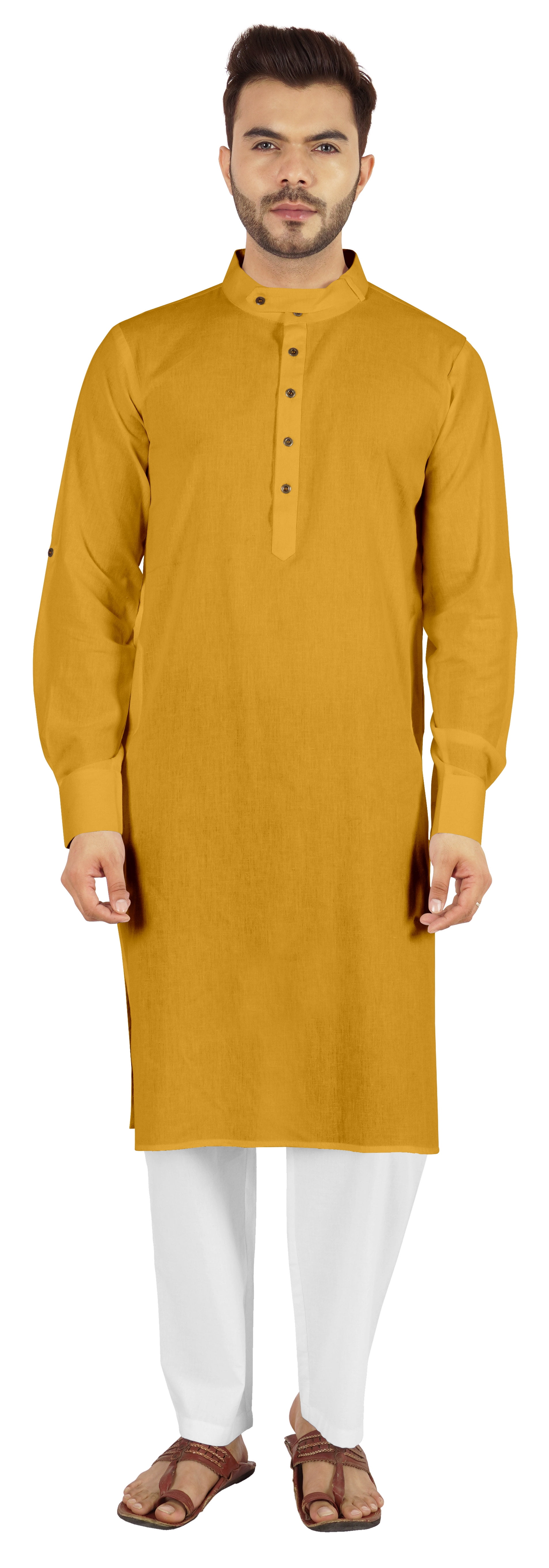 Atasi Indian Men S Piece Kurta Pajama Set Henley Neck Cotton Casual