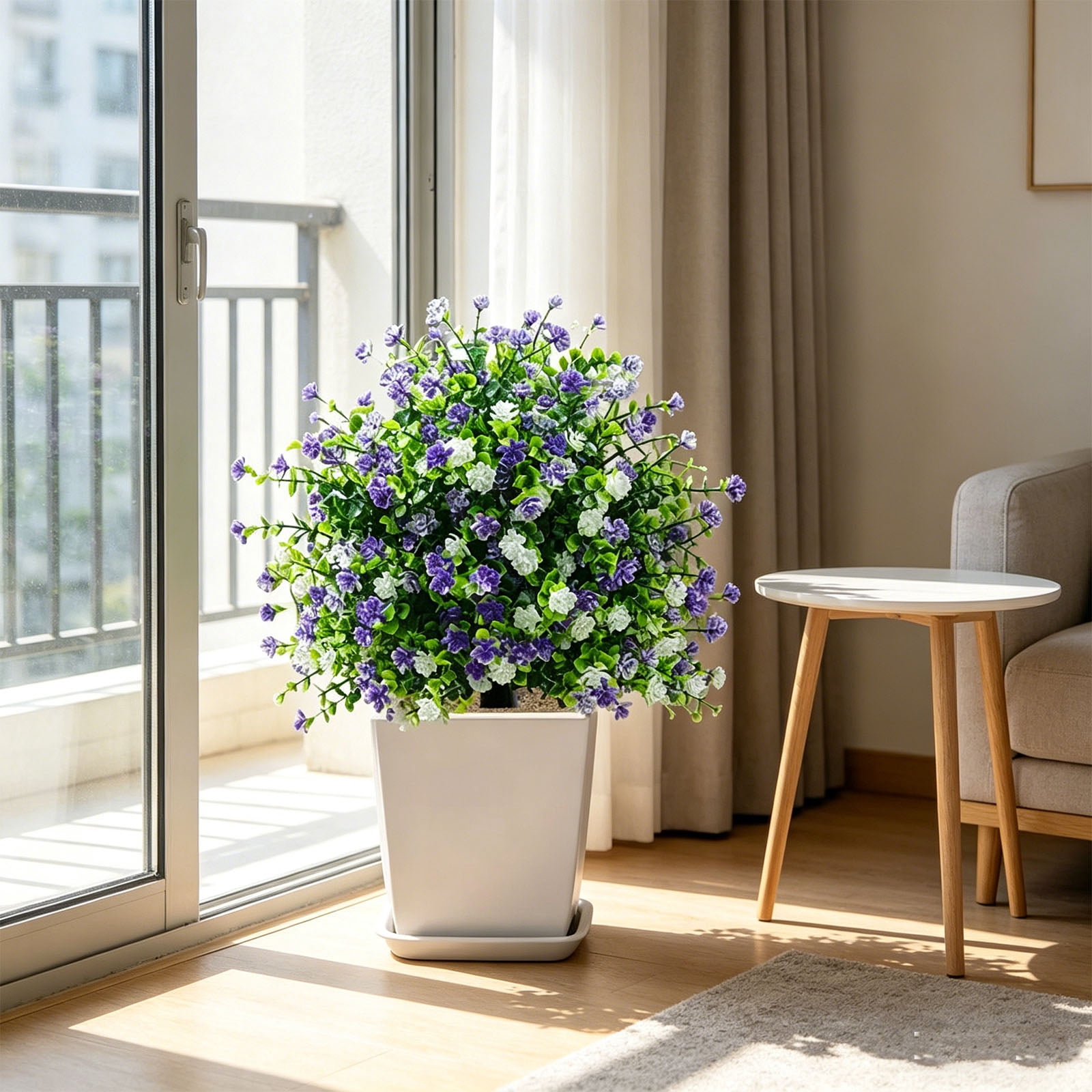CY5O5ee 1PCS Artificial Flowers for Outdoors 17.72in Artificial SpikePlants Flowers Colorful Flowers Spring Decor for Porch Patio Home Yard Garden Window Box Pot Planters