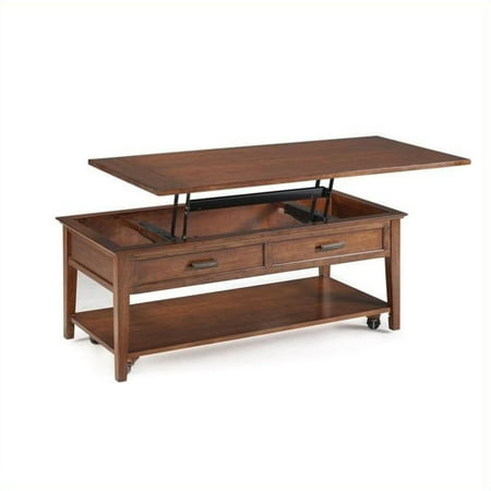 Magnussen Harbor Bay Wood Starter Cocktail Table with Faux Drawers