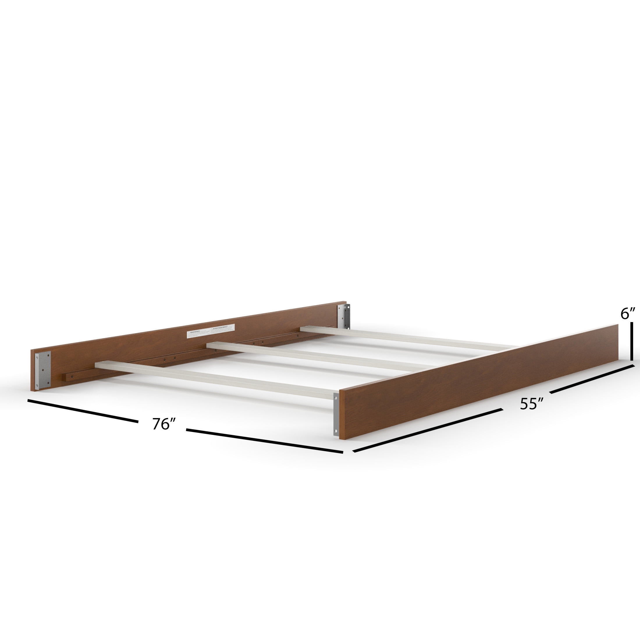Child Craft Full-Size Bed Rail Conversion Kit, Converts 4-in-1 Crib to Bed, Solid Wood, Coach Cherry