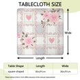 thumbnail image 2 of Durable Floral Square Tablecloth with Elastic Fit, Wrinkle-Free Polyester Material Fits 36x36 Inch Square Tables, Easy to Clean and Maintain, 2 of 5