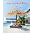 thumbnail image 2 of VEVOR Tiki Umbrella, 9 ft Thatched Patio Umbrella with Tilt, Hawaiian Style Beach Parasol with Durable PP Thatch and 8 Metal Ribs, Grass Pool Umbrellas for Beach, Patio, Poolside, Backyard & Garden, 2 of 9