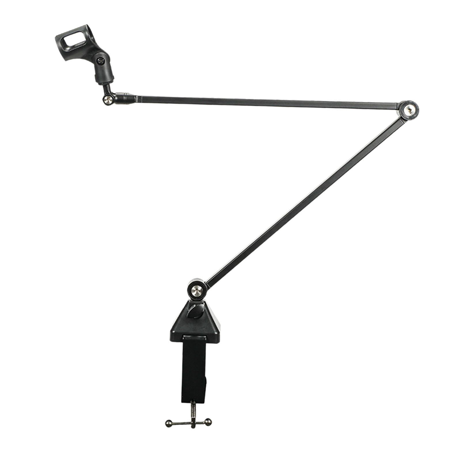 Wzmzjy Microphone Boom Arm Mic Stand Desk Mounted Professional Clip on Cable Management Black