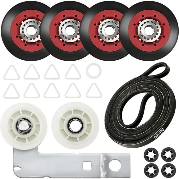 4392067 Dryer Repair Kit & W10837240 Dryer Idler Pulley - Replacement for Maytag Bravos Whirlpool Duet Kenmore Admiral Elite Dryers - Replaces 4392067VP AP3109602 587637 80047