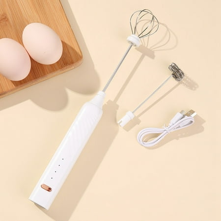 

EIALIVE Egg Beater Electric Egg Beater 3 Speed Wireless Baking Milk Frother Multi Function Double Head USB Electric Milk Coffee Milk Frother