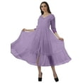 thumbnail image 2 of Moomaya Robes Maxi à Manches Longues Femmes Robes d'Été Unies Robe Maxi, 2 of 6