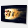 thumbnail image 2 of White Lion with Open Jaws - Animal Canvas Wall Art, 2 of 3