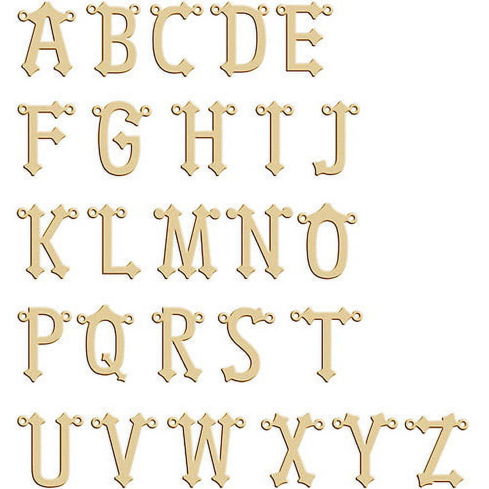 10kt Gold Initial Pendant Necklace, 20", Select Letter