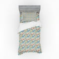 thumbnail image 2 of Ambesonne Colorful Bedding Set 4 Pcs, Tropical Doodle Leaves, Queen, Multicolor, 2 of 3