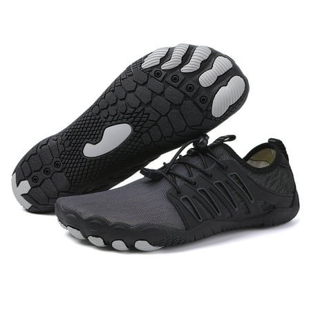 

OMILAIY Men s Water Shoes Quick Dry Aqua Barefoot Shoes For Beach Swim Sports Black Size 10