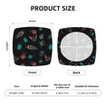 thumbnail image 5 of Honeii Colorful Insect Print Square Cushion Cover with Elastic Band & Ties,Sofa Cushion Covers,Furniture Protector for Living Room,Washable Sofa Seat Slipcover-Two Pieces, 5 of 7