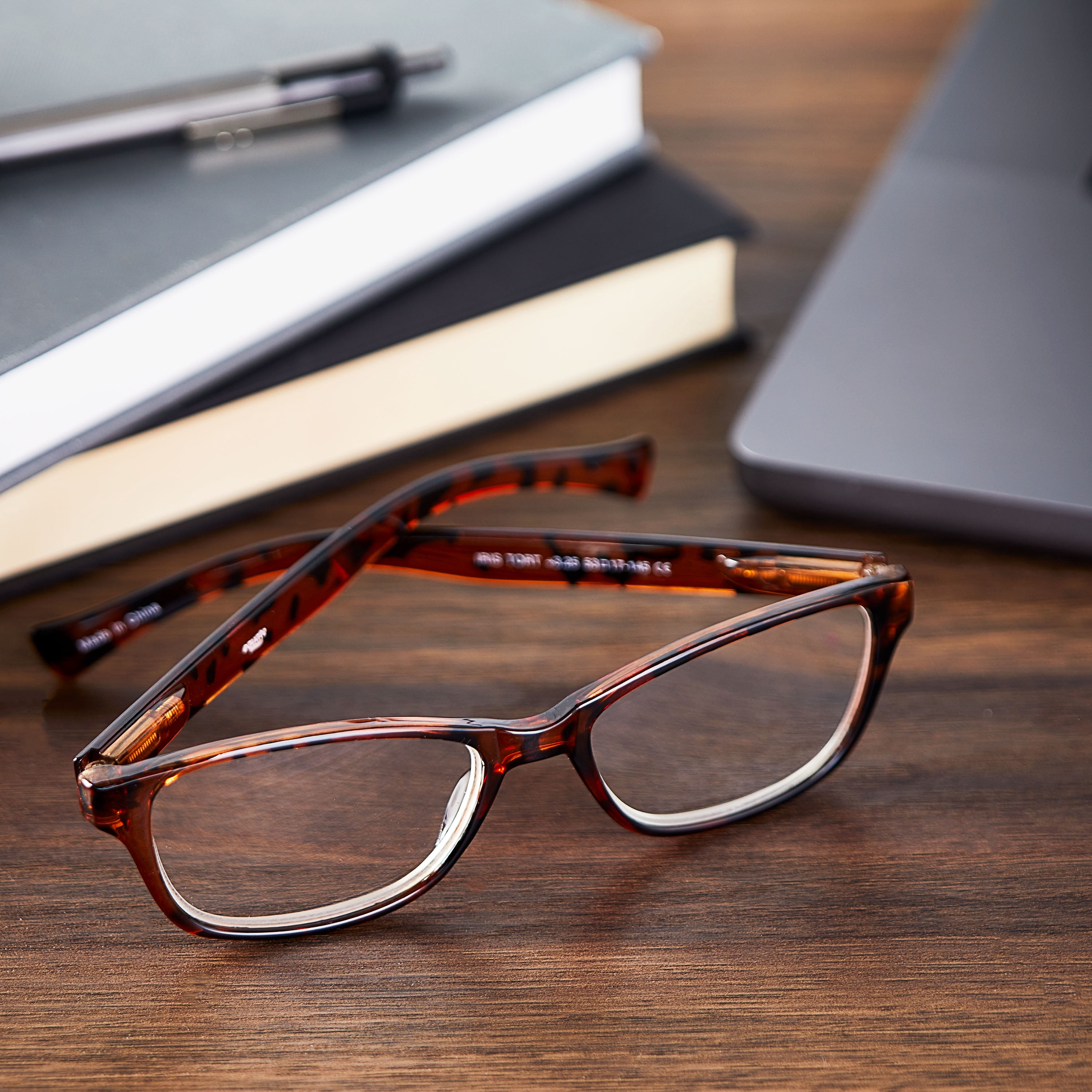Equate Women's Iris Square Reading Glasses with Case, Tortoise, +3.25