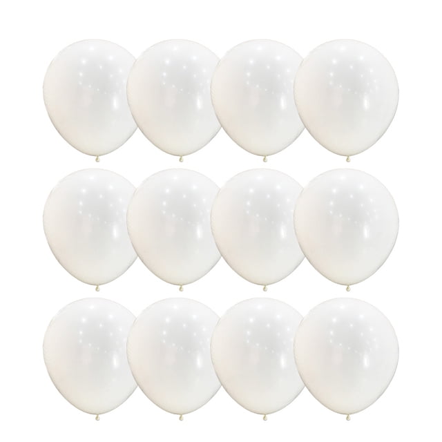 KAKOWELY 12 globos de látex de 36 pulgadas, de color sólido, para fiestas, cumpleaños, bodas y decoración (blancos).
