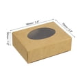 thumbnail image 2 of Uxcell 3.8x2.8x1.2" Paper Soap Box with Window, 20 Pack Soap Boxes Oval Presents Packaging Boxes, Brown, 2 of 6