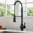 thumbnail image 4 of Kraus Britt Commercial Style Pull-Down Single Handle Kitchen Faucet in Matte Black, 4 of 11