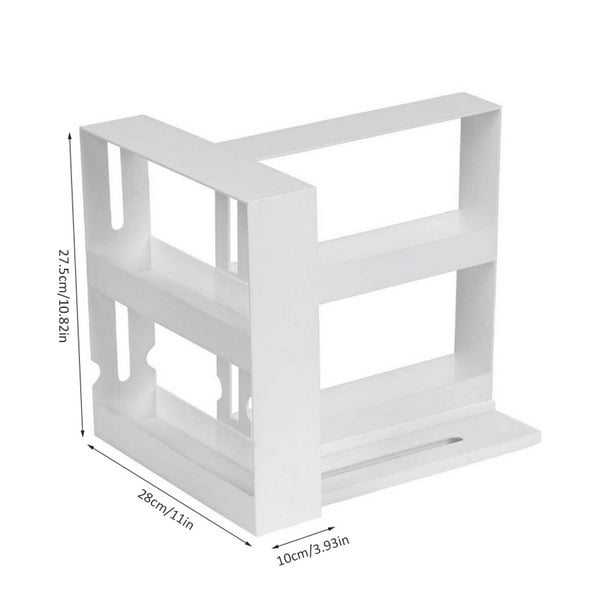 Estante de especias de 2 niveles, estante de almacenamiento de cocina extraíble, organizador de tarros de condimentos