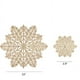 thumbnail image 2 of Juego Posavasos 4 Cubiertos Aislados Tapete Copo Nieve Mesa para Festivales (dorado), 2 of 9