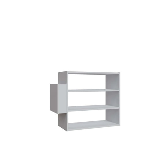 Ada Home Decor Furniture 3 Tier 9 Pair White Manila Modern Shoe Rack