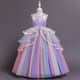 thumbnail image 3 of Vestido de princesa de hilo abullonado con malla de unicornio y arcoíris para niñas de estilo europeo y americano, 3 of 6