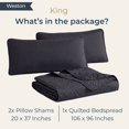 thumbnail image 5 of THD Winston - 3 Piece King Size Quilt Set, Lightweight King Bedspread Coverlet Set (King, Black), 5 of 6
