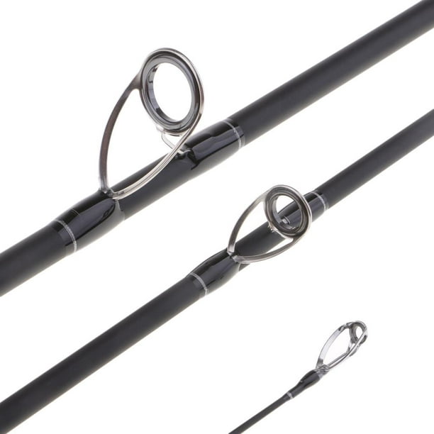 Lipstore Surf Fishing Rod 4 Pieces Travel Fishing Rod 9.8ft - 6pcs Fishing Pole Hook Keepers - Spoon Holders Sml Black As Described