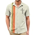 thumbnail image 6 of jowamay Mens Bowling Shirts Cross Print Christian Casual Shirts Fashion Button Up Tops Short Sleeve for Travel, 6 of 6