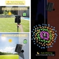 thumbnail image 6 of 200 LED Starburst String Lights Topboutique Solar Hanging Fairy Star Lights Waterproof Hanging Ceiling Decorations,Solar String Lights  for Bedroom Wedding Party Christmas, Christmas Lights,Colorful, 6 of 9