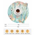 thumbnail image 6 of 13 Inch Round Placemats Set of 6, Ocean Starfish Seaweed Non Slip Heat Insulation PP Table Mats, Summer Coastal Beach Shell Coral Teal Washable Place Mats for Kitchen Dining Party Table Decor, 6 of 7