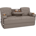 thumbnail image 3 of Qualitex De Leon Console SL RV Sofa Bed, 68" Wide, Ulitmate Leather, Light Antelope, 3 of 10