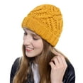 thumbnail image 5 of Visland Women Knit Beanie Hats, Fashion Soft Chunky Woolen Yarn Autumn Winter Head Warm Skully Beanie Cap for Skiing Traveling Riding Shopping Dating, 5 of 8
