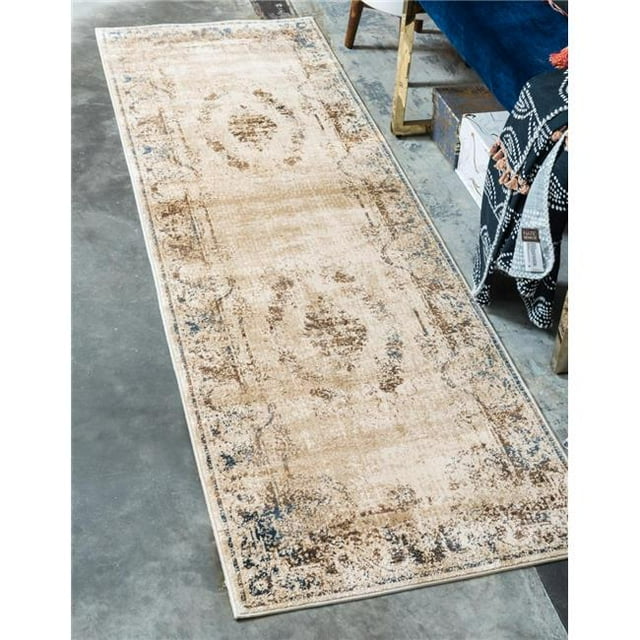 Unique Loom 3136021 2 Pi x 6 Pi 7 Po Château Lincoln Runner Rug&44; Beige