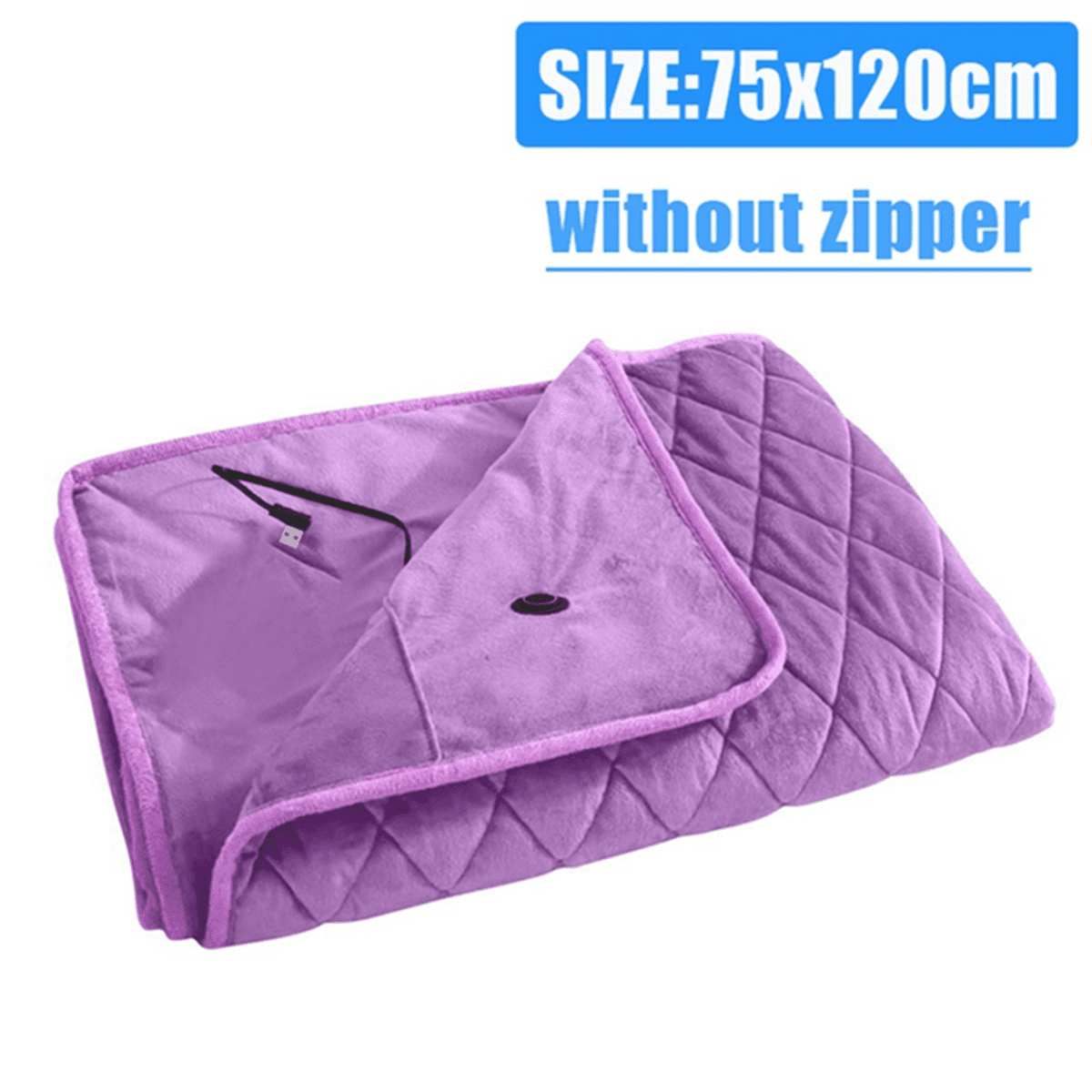 Blanket Powered By Power Bank Winter Bed Warmer USB Heated Blankets Body Thicker Heater Bed Warmer Machine Pink-A