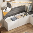 thumbnail image 4 of IDEK L Shaped Breakfast Nook Bench with Storage,Space-Saving Corner Bench for Kitchen, Living Room, White and Gray, 4 of 7