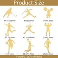 thumbnail image 2 of 9pcs 1.6x1.6 Inch Sport Pattern Metal Stickers Athlete Self Adhesive Gold Stickers Fitness Man Metal Gold Stickers for Scrapbooks DIY Resin Crafts Phone Water Bottle Decor, 2 of 9