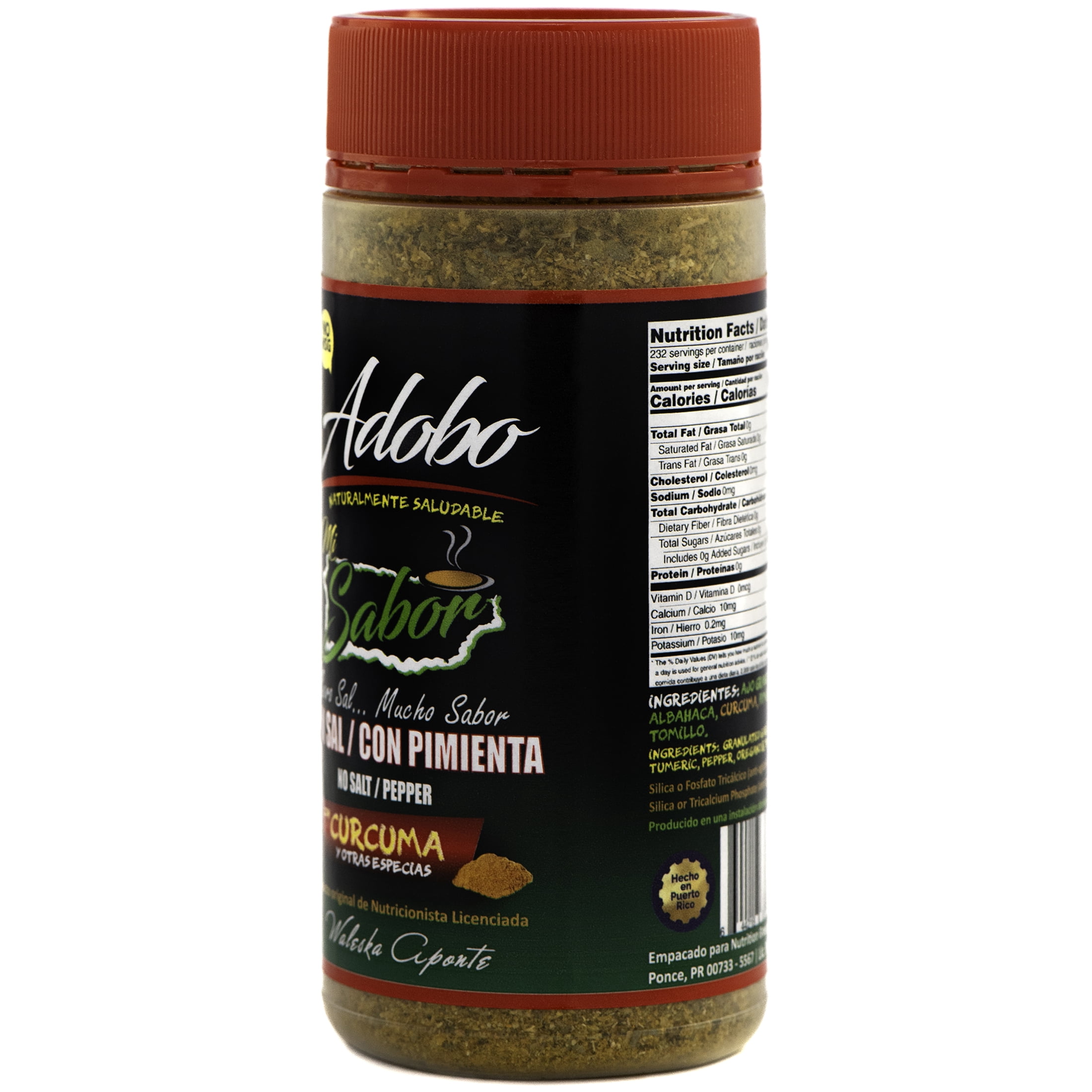 Adobo Mi Sabor Con Pimienta Sin Sal